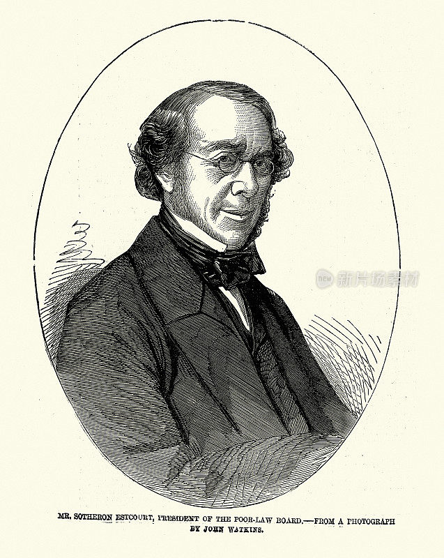 Thomas Henry Sutton Sotheron-Estcourt，英国保守党政治家，1858年担任济贫法委员会主席。第二年，他成为内政大臣
